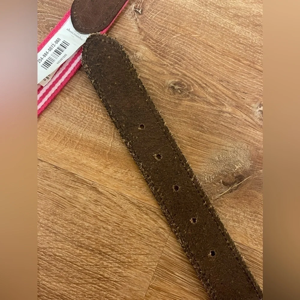 Abercrombie kids brown, pink and white belt​​​​​​​​​